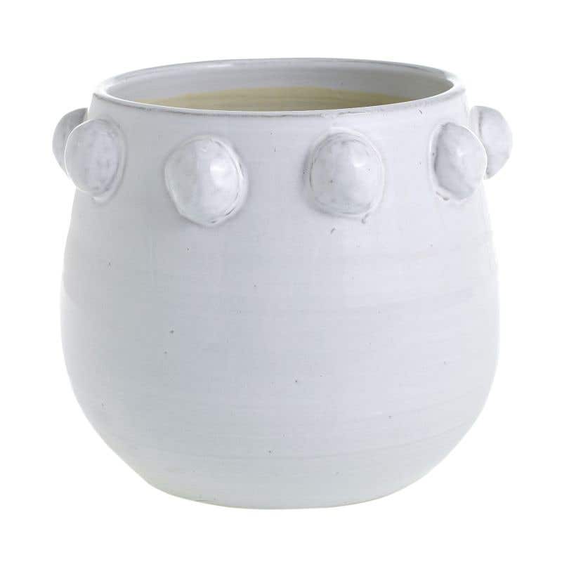 10.5 x 9 White Fem Rosa Pot