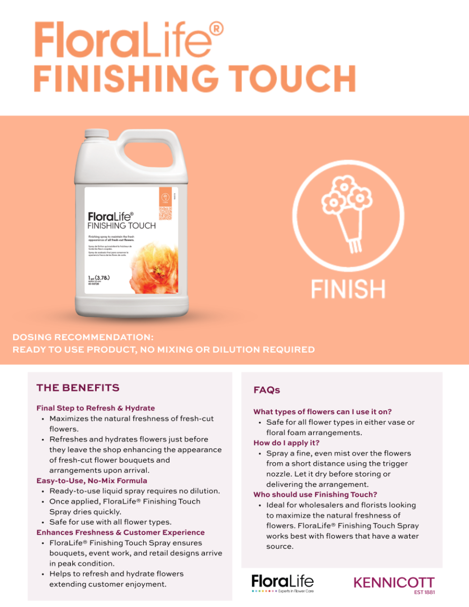 Finishing Touch  32 oz Product Guide