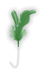 Flutterzz Emerald Green Feathers, 12-Pack
