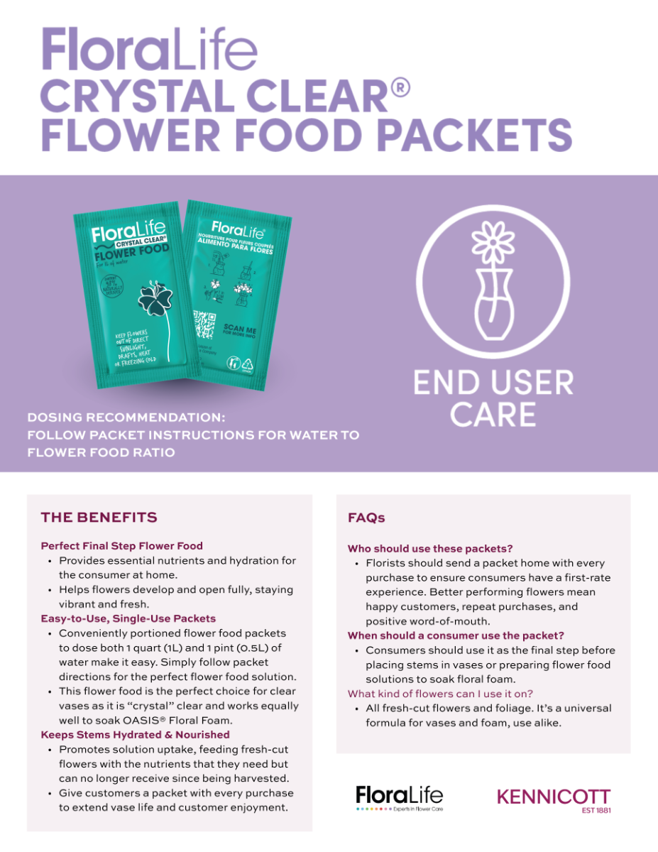 Flower Food Packets Product Guide