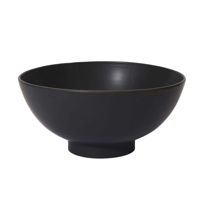 16.5 x 7.75 Black Fortis Ceramic Bowl