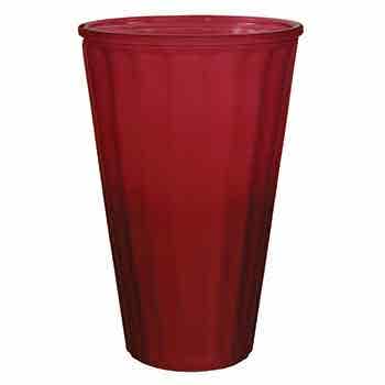10 Frosted Red Ombre Ribbed Flare