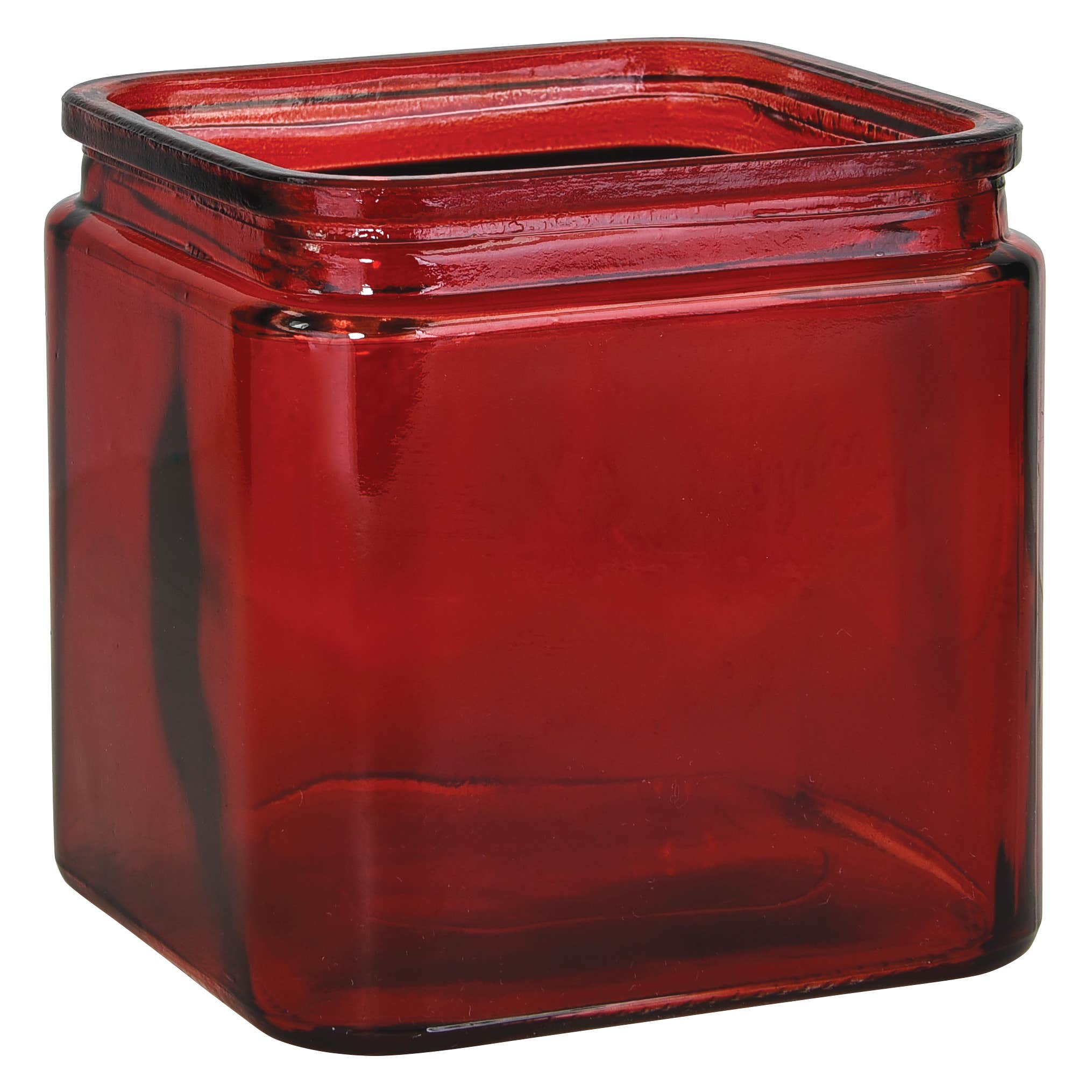 4.75 Red Glass Cube