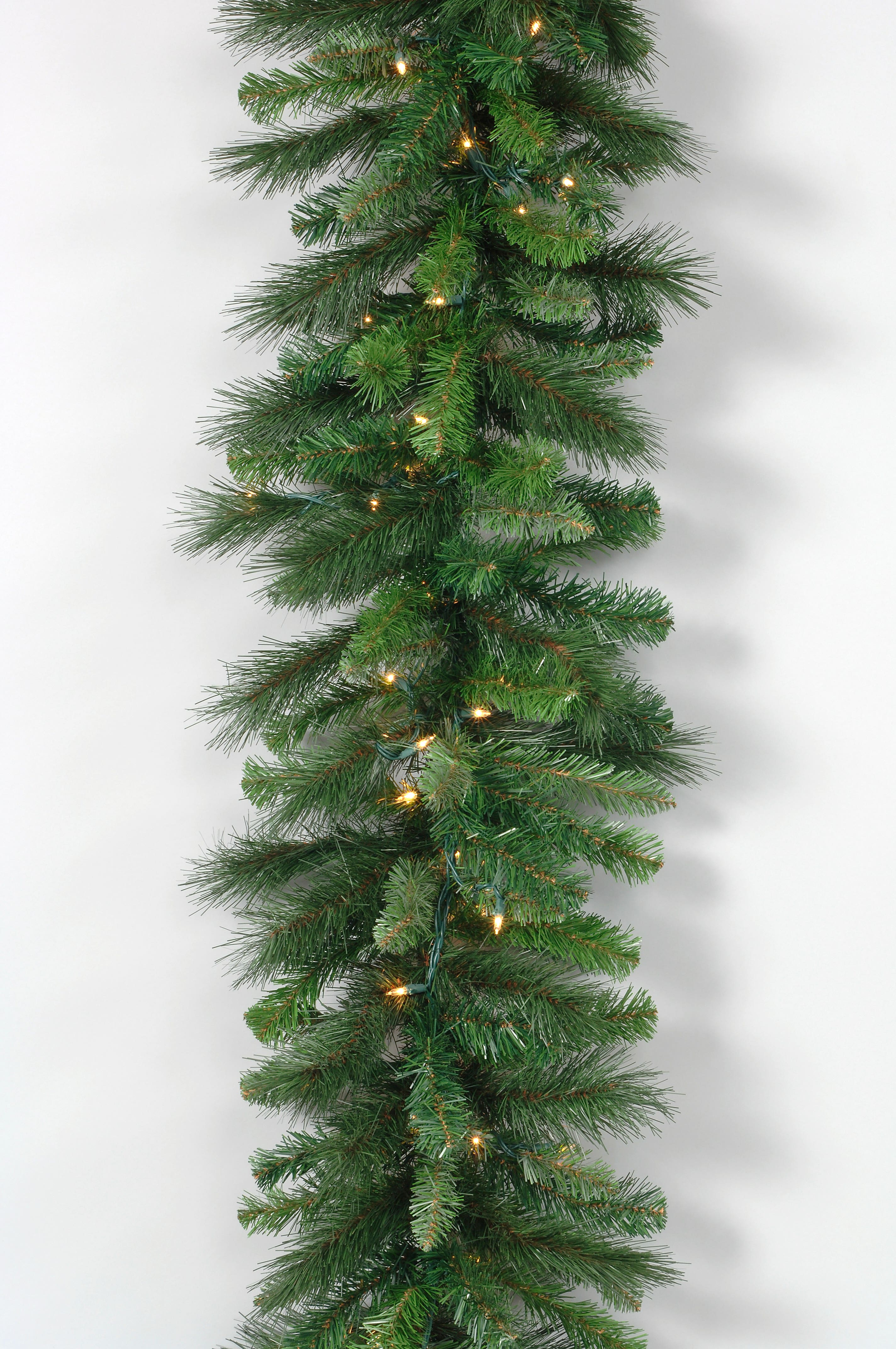 9' x 14 Evergreen Garland with Lights