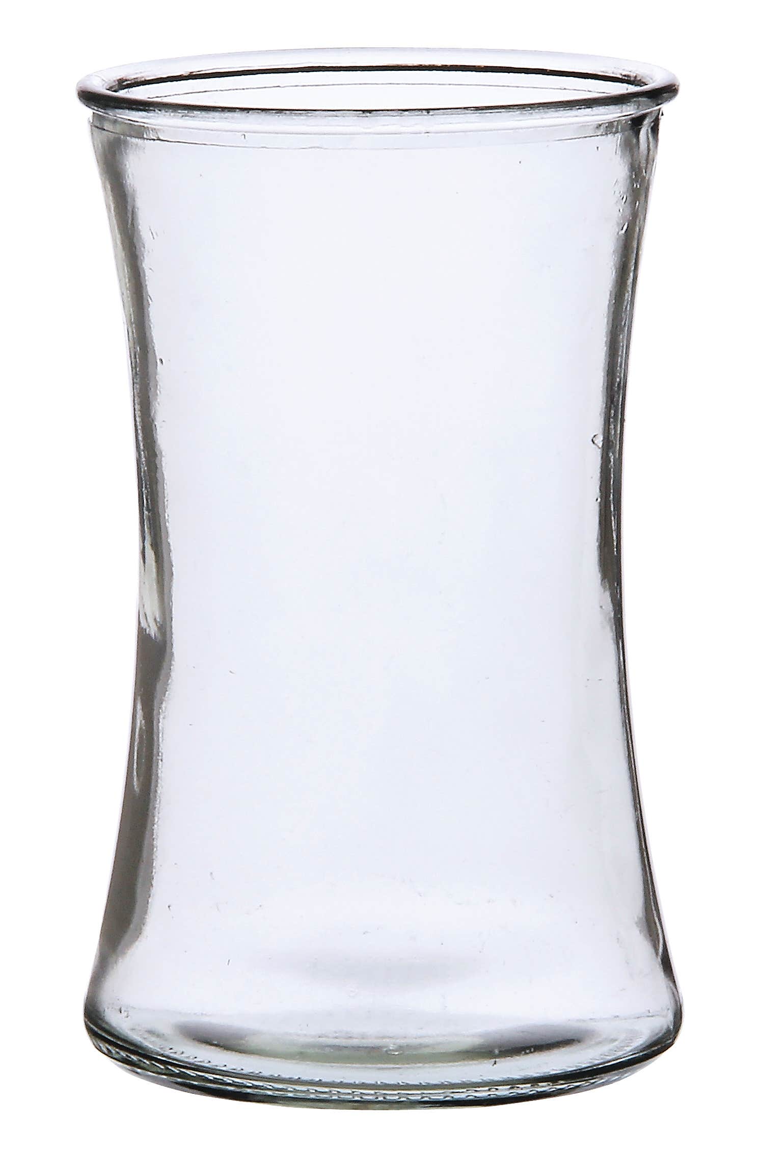 6.5 Round Clear Glass Gathering Vase