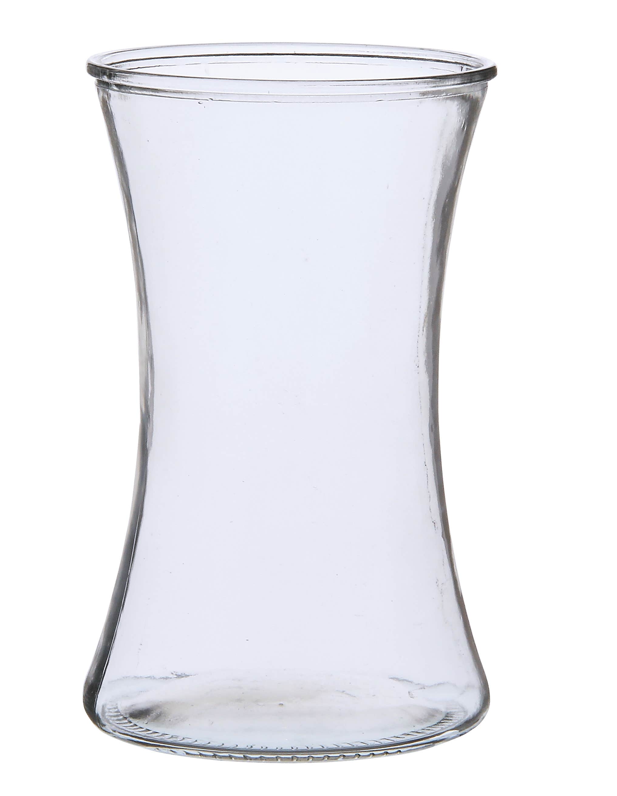 8 Round Clear Glass Gathering Vase