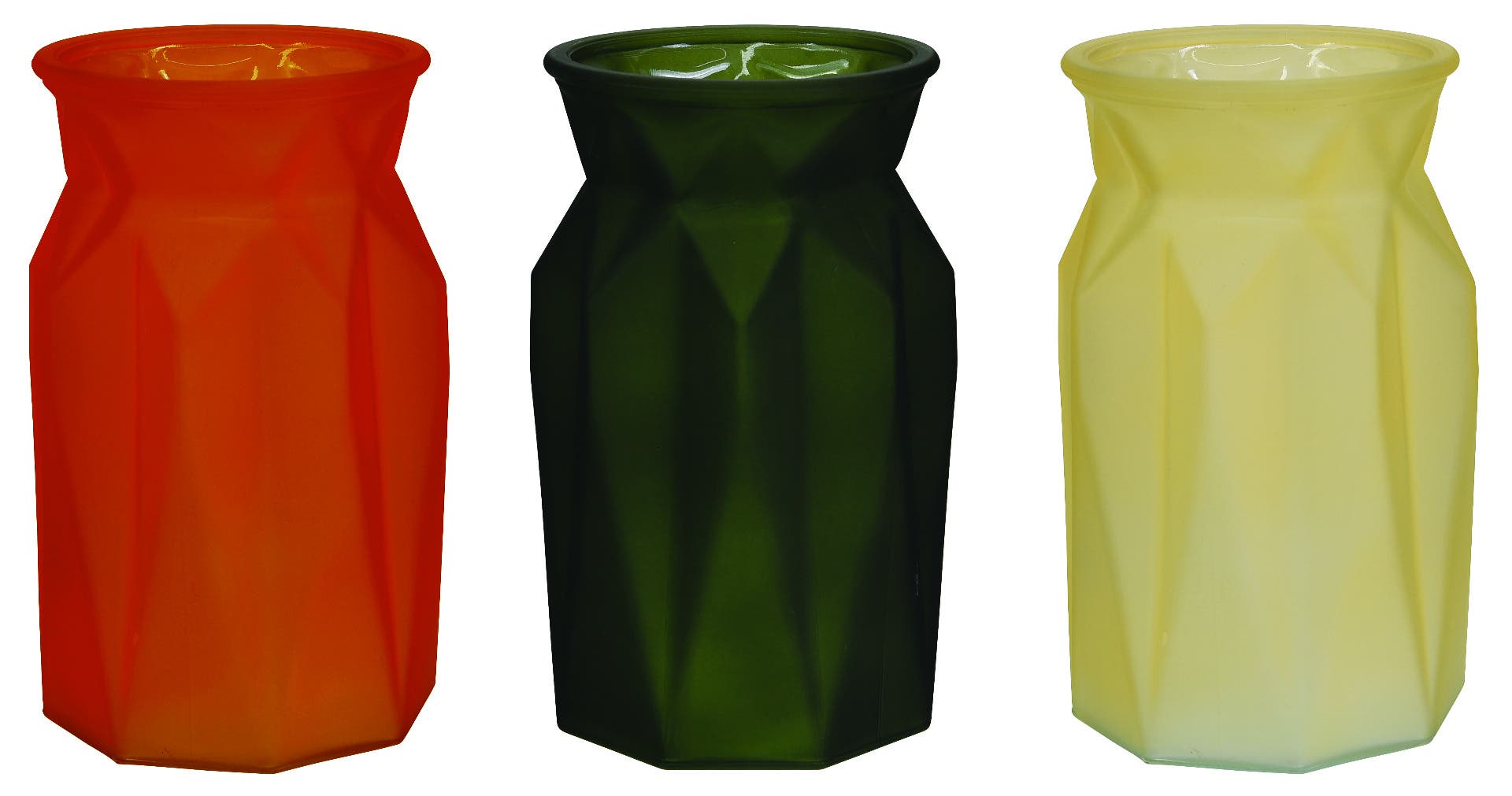 7 Sophia Frosted Glass Vase 3-Assorted