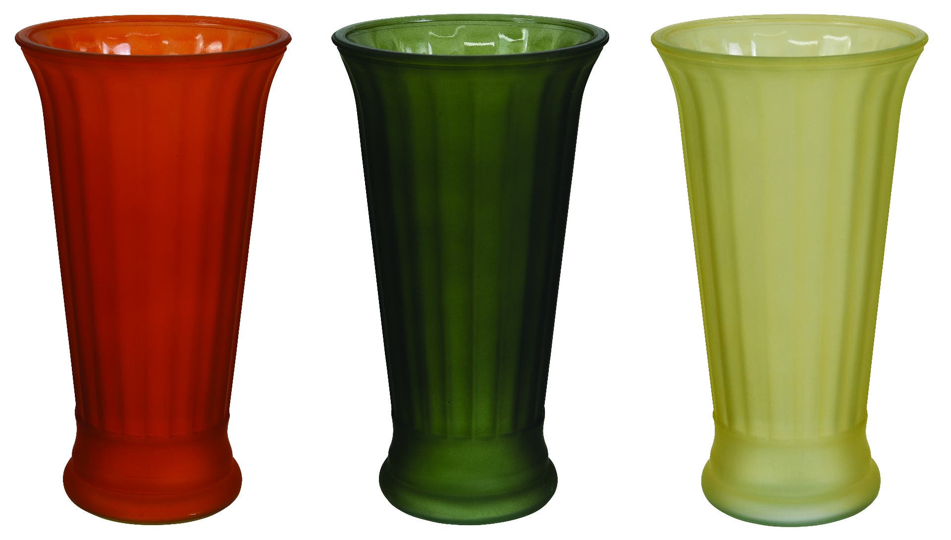 10 Frosted Roman Column Vase 3-Assorted