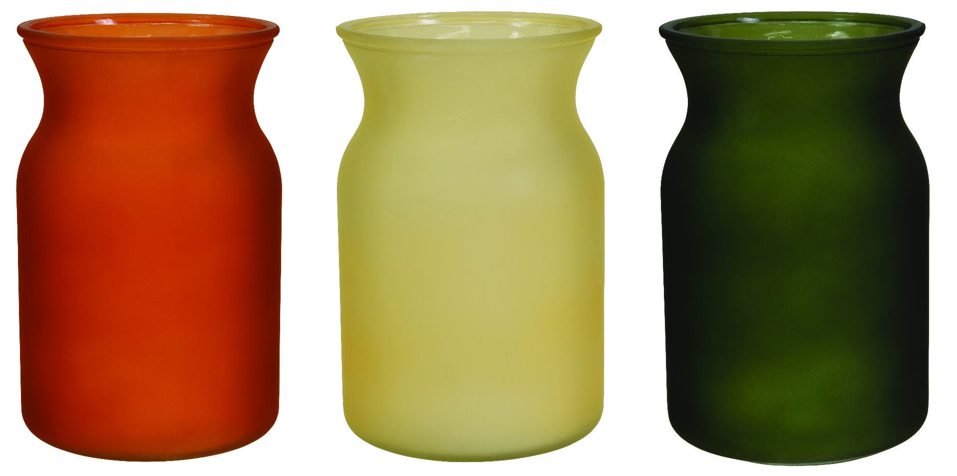 8 Frosted Milk Jug Glass Vase 3-Assorted