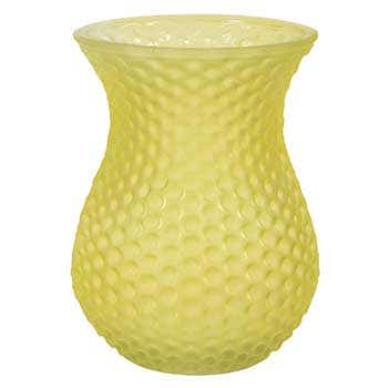 7.5 Frosted Yellow Kendra Glass Vase
