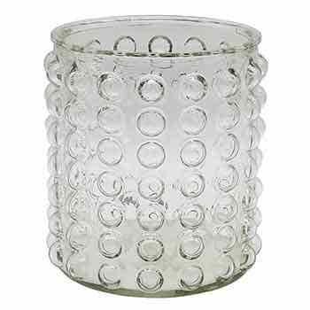 8.5x7.5 Hobnail Glass Cylinder
