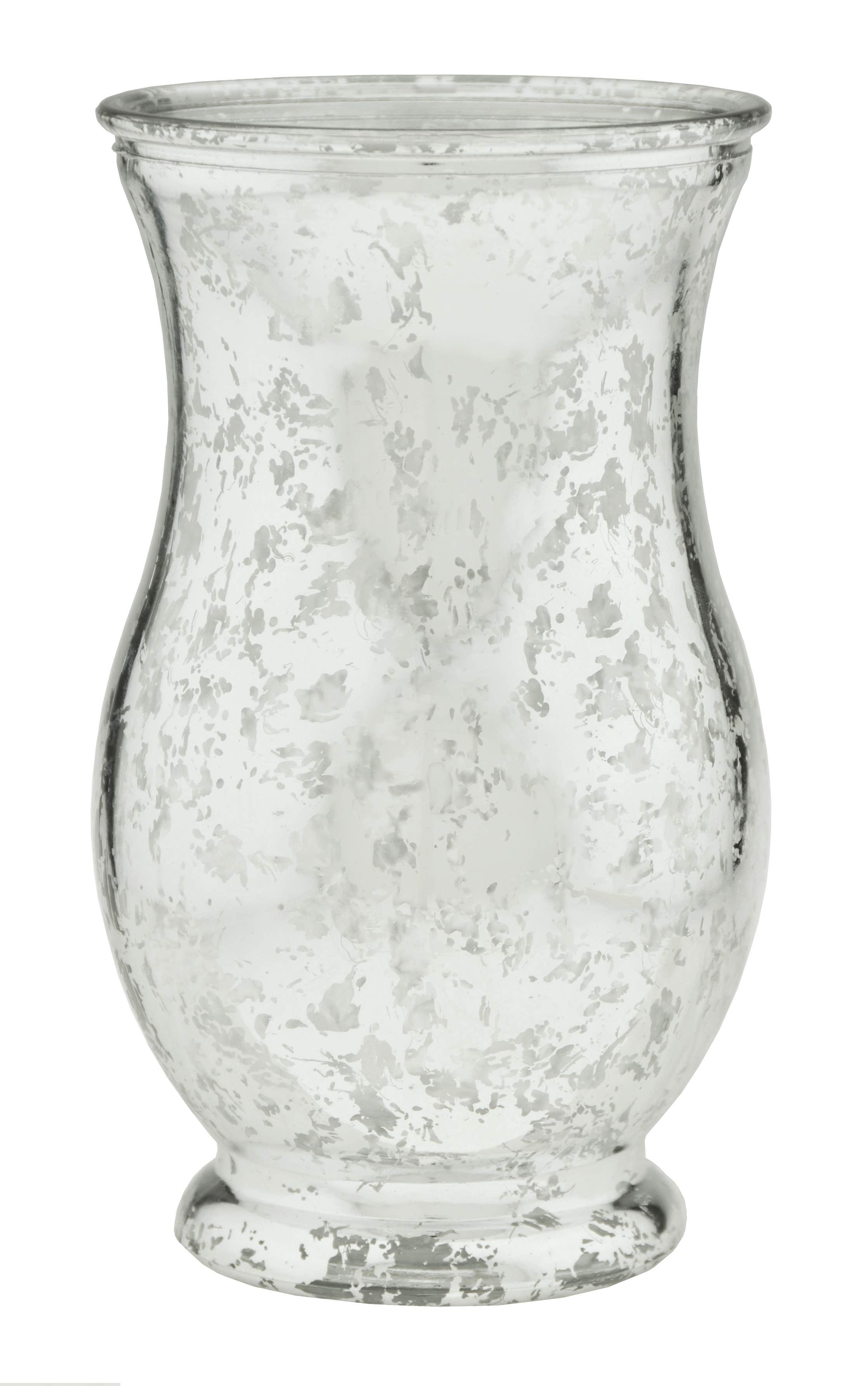 6.75 Round Mercury Glass Hurricane Vase