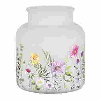 6.5 Frosted Bottle with Floral Decal