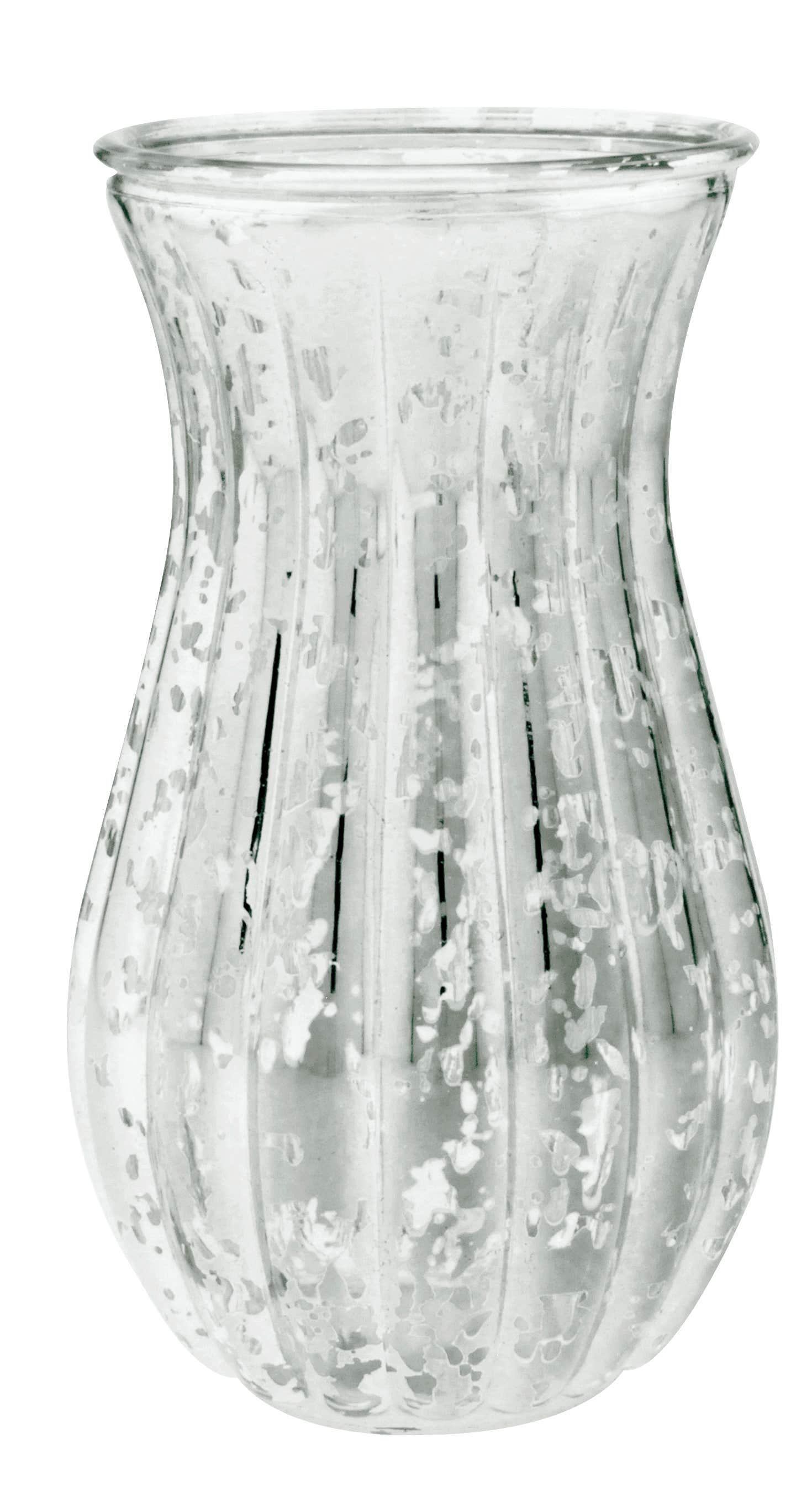 8.75 Silver Mercury Glass Jenna Vase