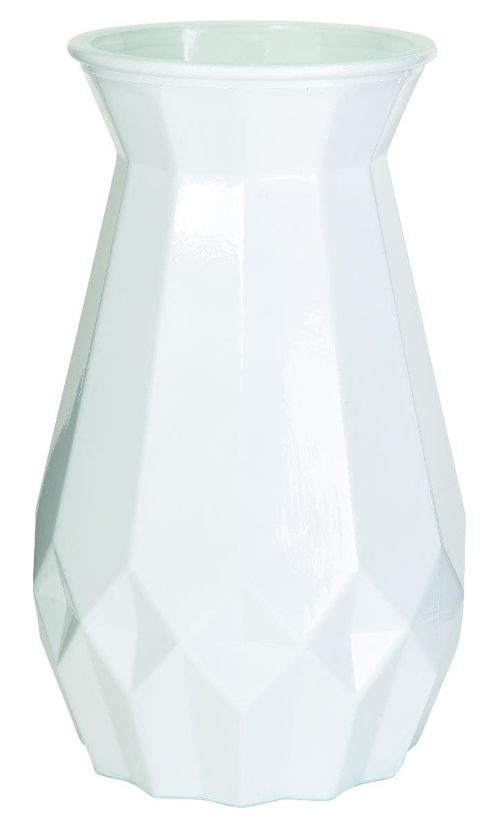 9.75 Round White Painted Lucy Vase