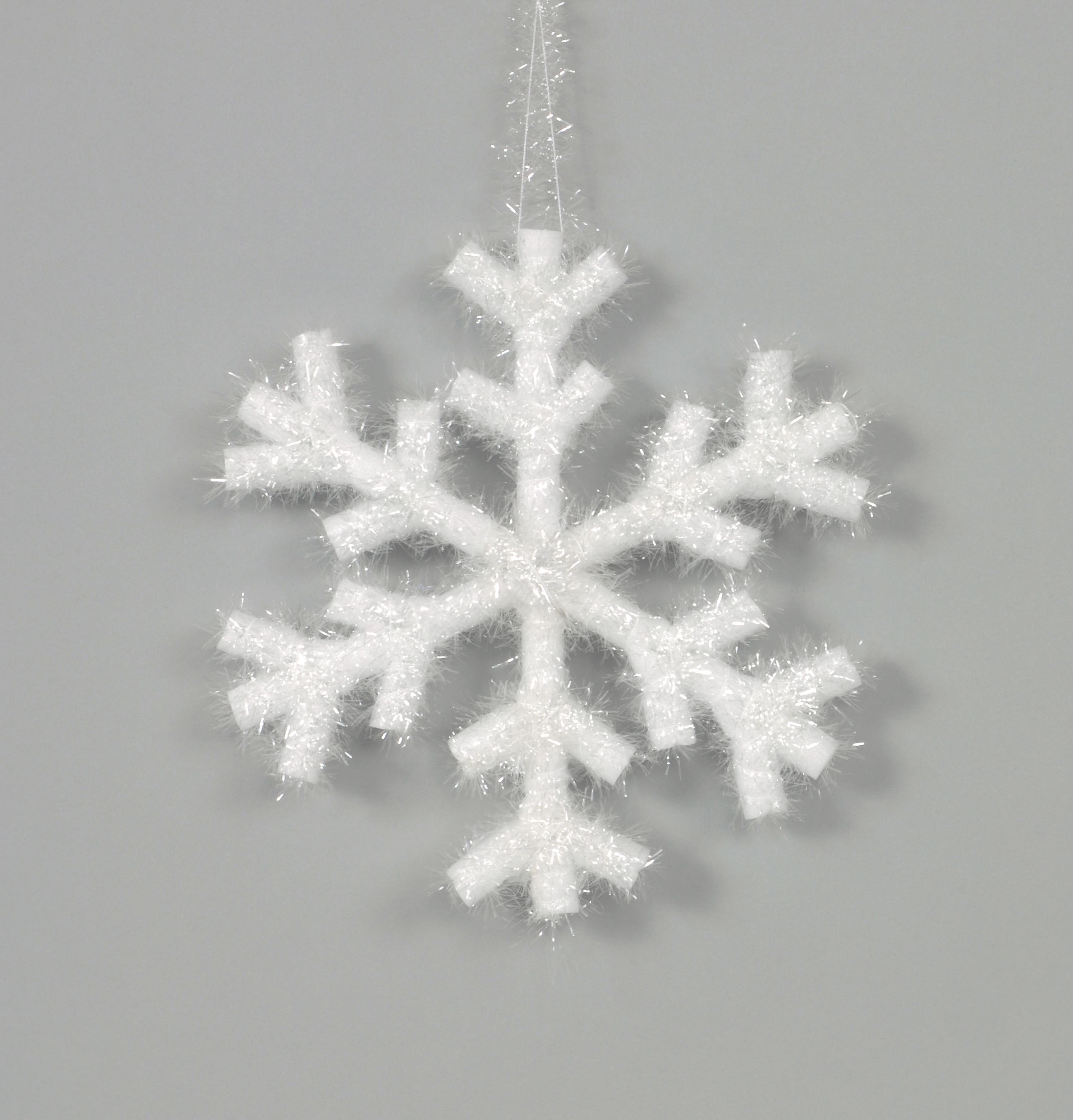 12 Foam Ginsel Snowflake Ornament