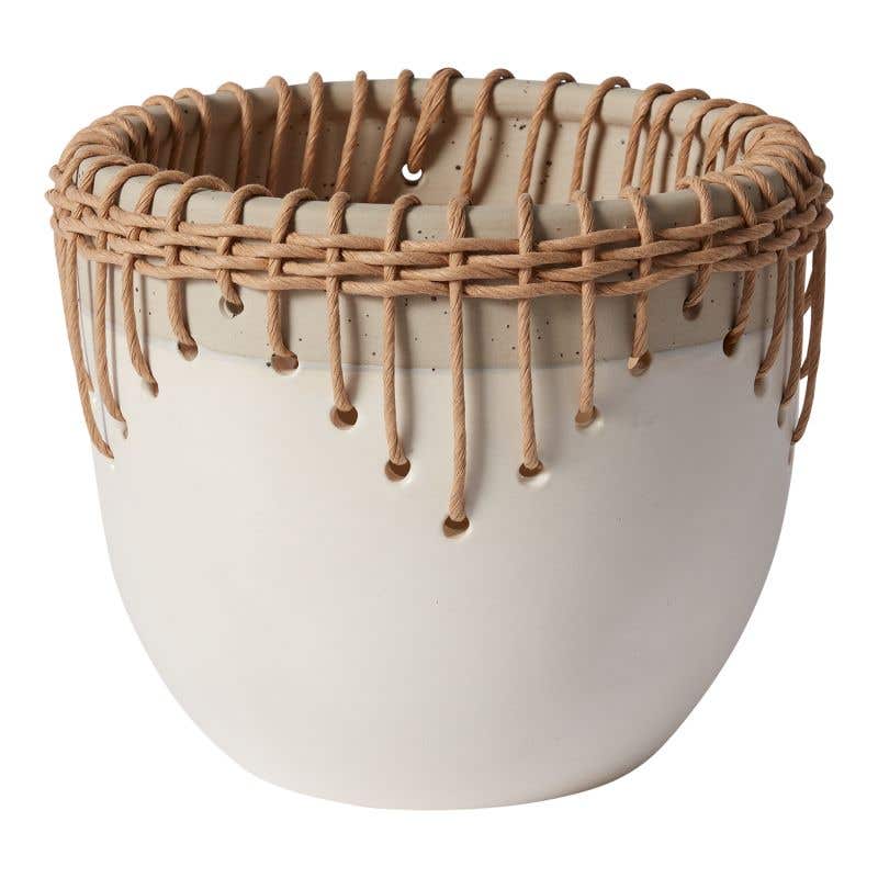 8.75 x 7.5 White Hideaway Pot