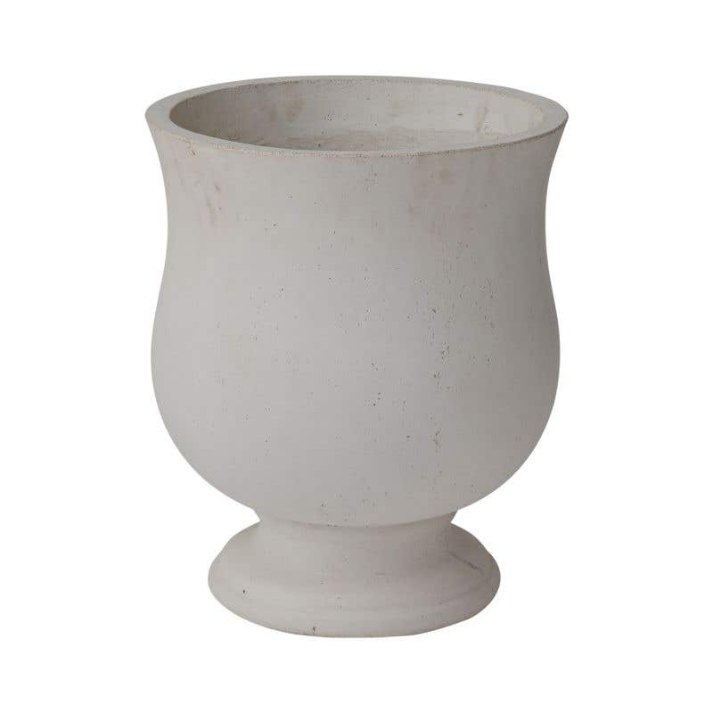 16.5 x 19.75 White Hilltop Urn