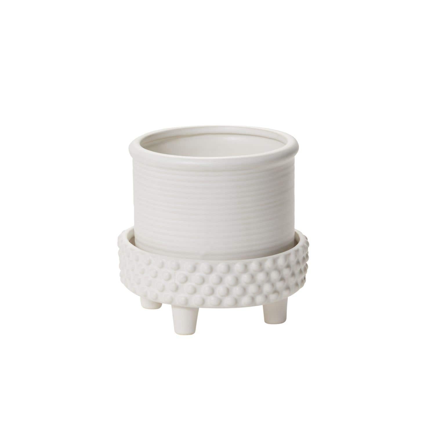 6.25 x 6 White Jane Footed Pot, 8-Case
