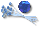 Kara's Kisses Beauty Blue Bell Single Rhinestones, 12-Pack