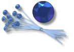 Kara's Kisses Beauty Royal Blue Single Rhinestones, 12-Pack