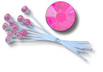 Kara's Kisses Beauty Pink Rose Single Rhinestones, 12-Pack