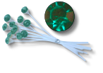 Kara's Kisses Beauty Emerald Single Rhinestones, 12-Pack