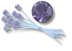 Kara's Kisses Beauty Dark Purple Single Rhinestones, 12-Pack