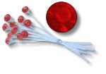 Kara's Kisses Beauty Red Single Rhinestones, 12-Pack