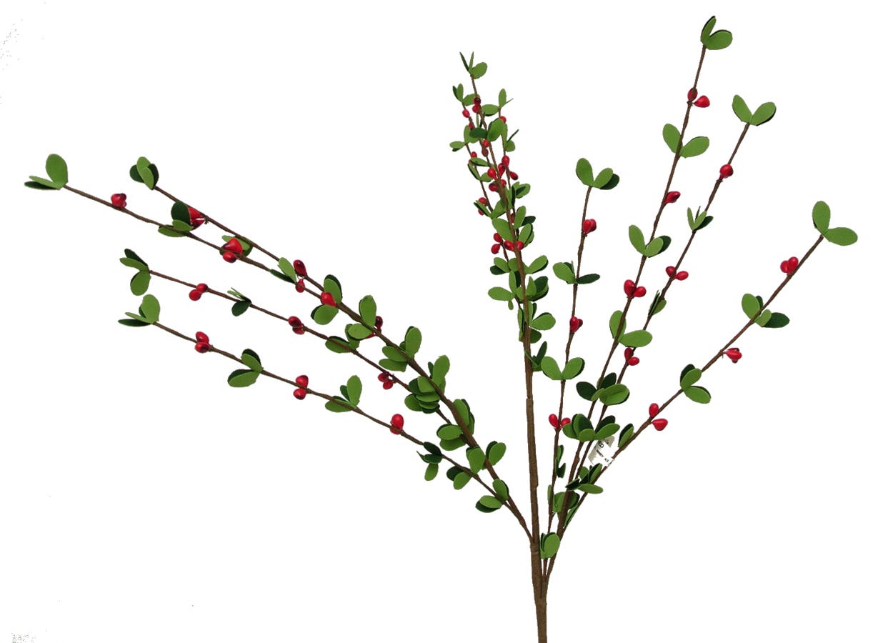 34 Red Laurel Berry Spray