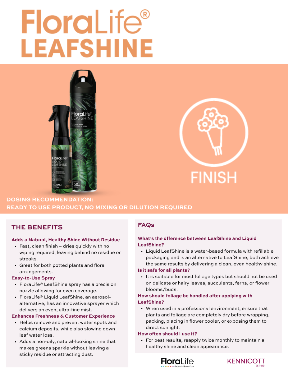 Floral Leafshine Spray Product Guide