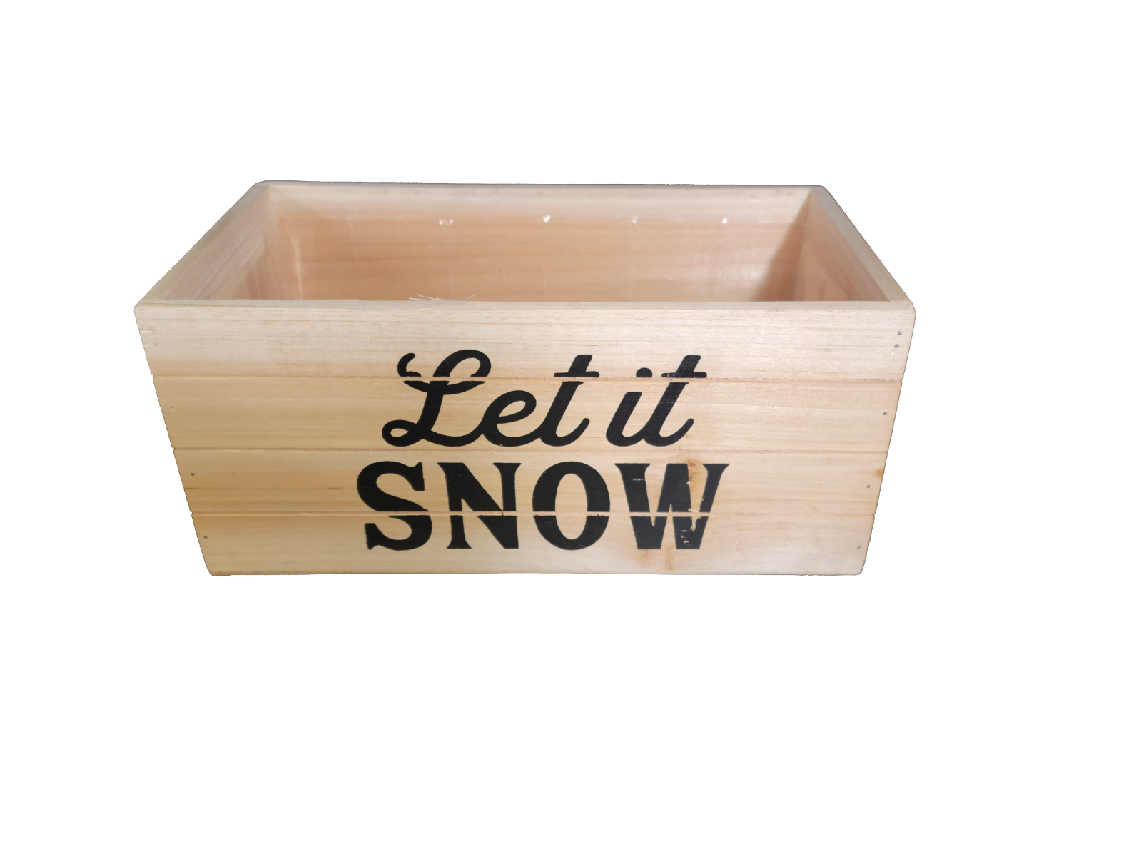 9.87 Natural Black Let It Snow Planter