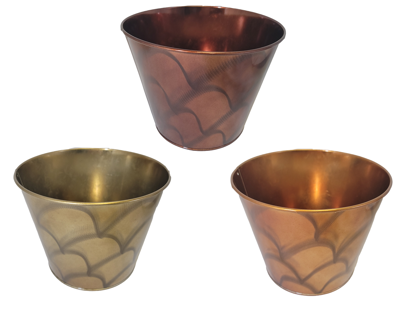 6.5 Rustic Radiance Brushed Metal Pot