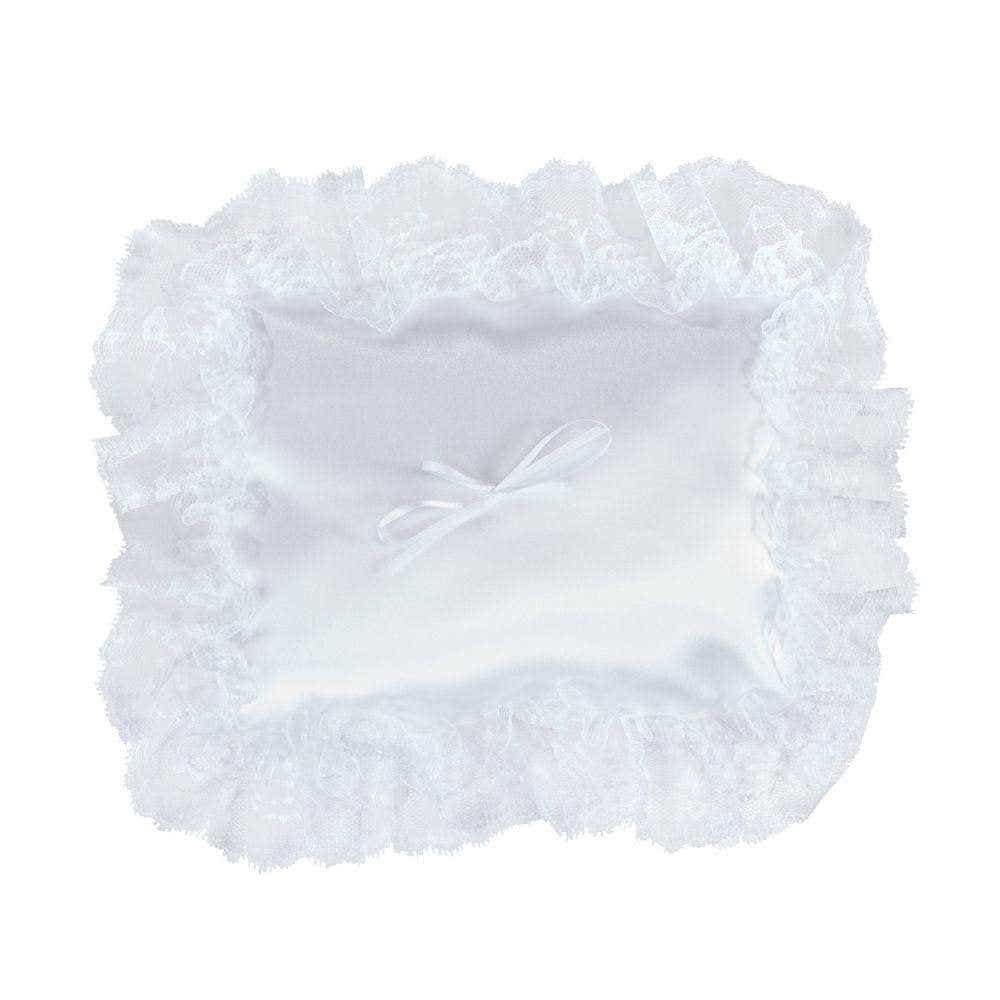 11.5 White Lace Edge Rectangle Pillow