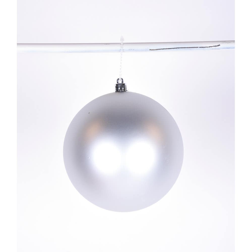 100MM Matte Silver Ball Ornaments, 4-box