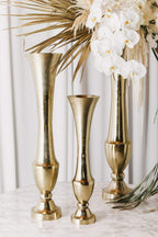 6 x 23.25 Merci Gold Metal Vase, 4-Case