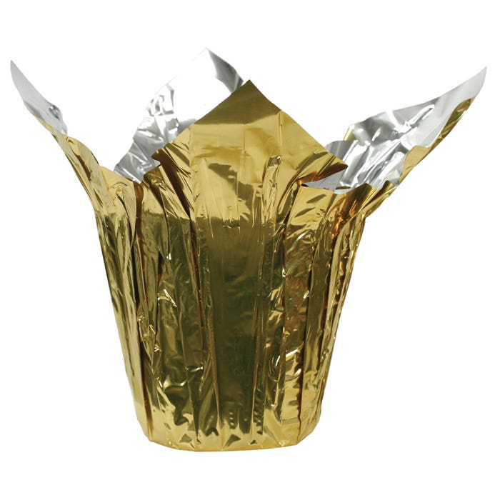 6 Gold Metallic Pot Covers, 50-Pack