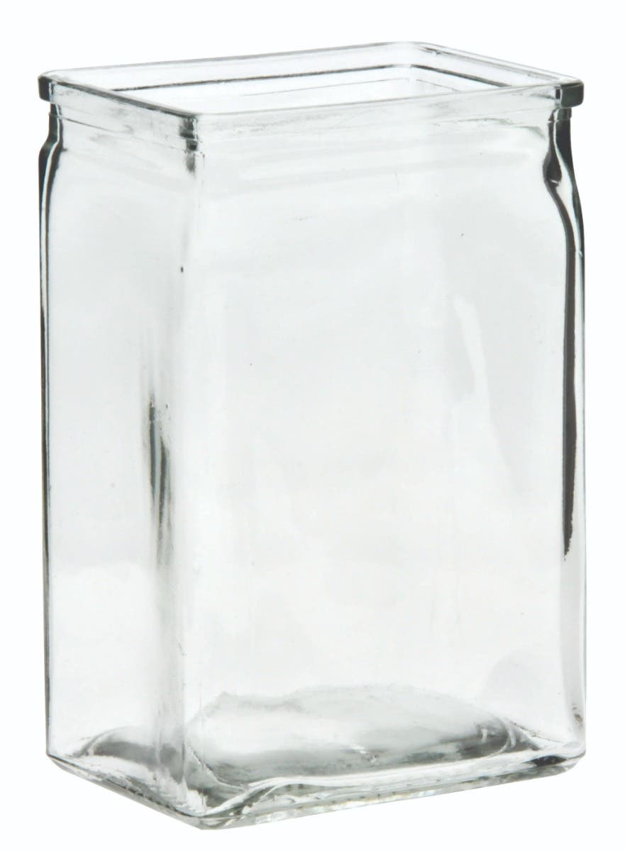 2.5x3.25x6 Rectangle Clear Glass Vase