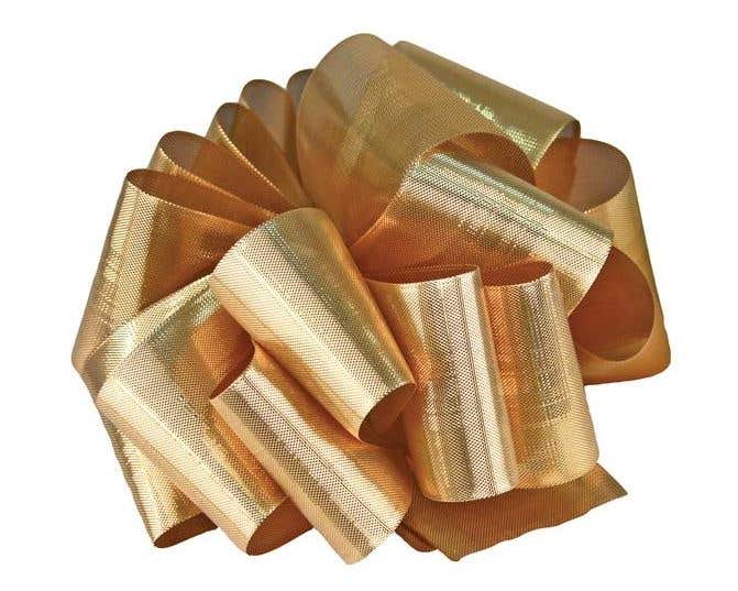 #1 Gold Wired Ribbon, 25-Yards