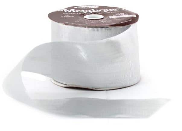 #3 Silver Wired Ribbon, 25-Yards