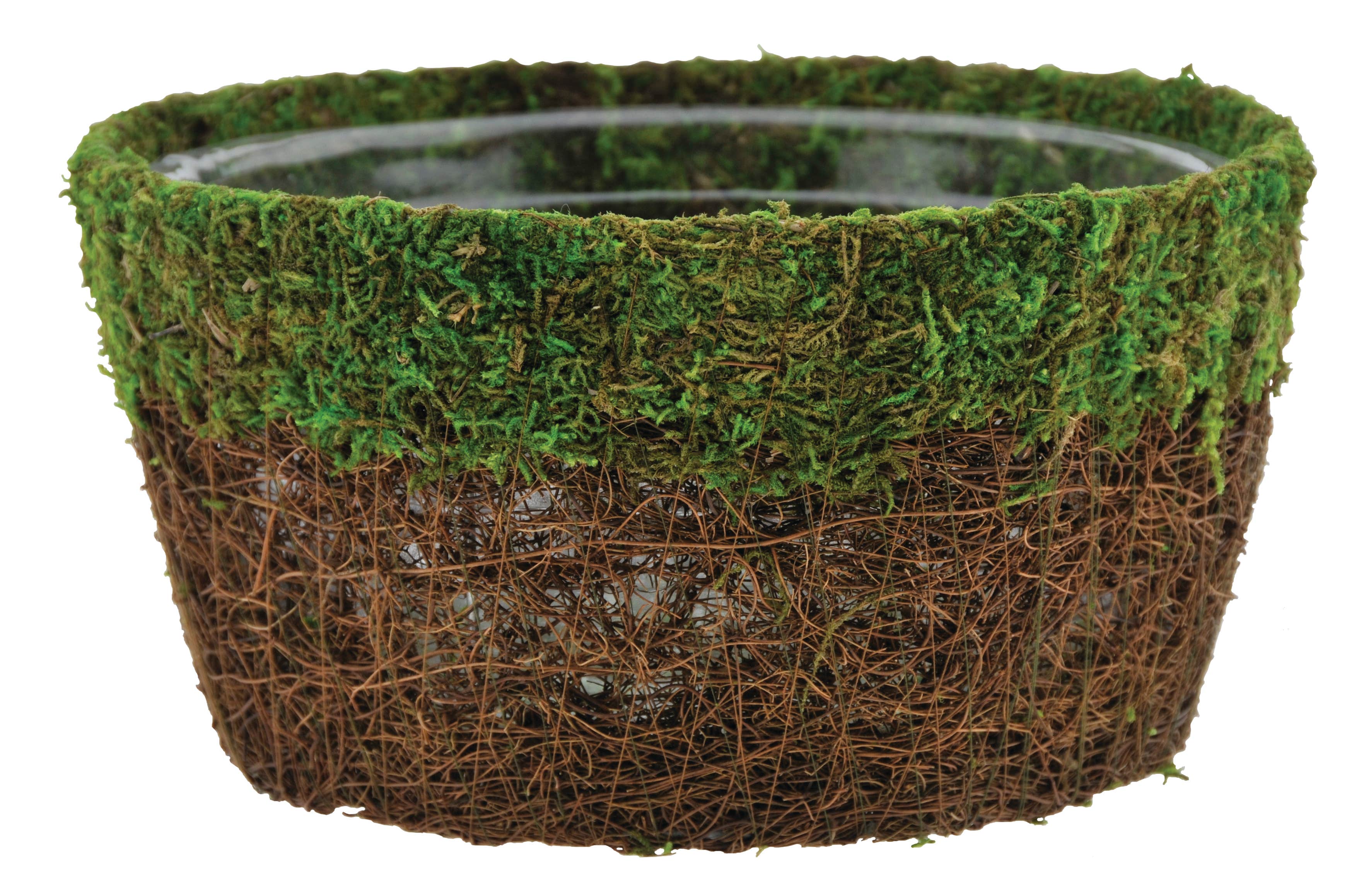 8 Round Twiggy Vine and Moss Pot