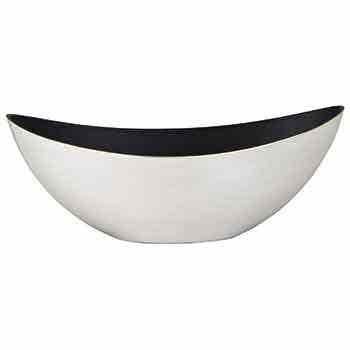 15 Oval Plastic Silver Planter