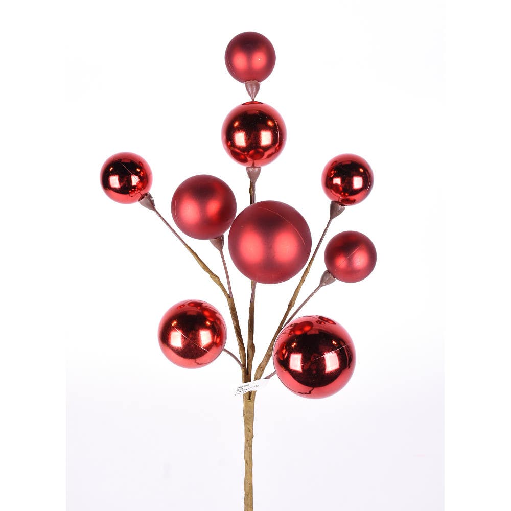 17 Red Plastic Ball Spray
