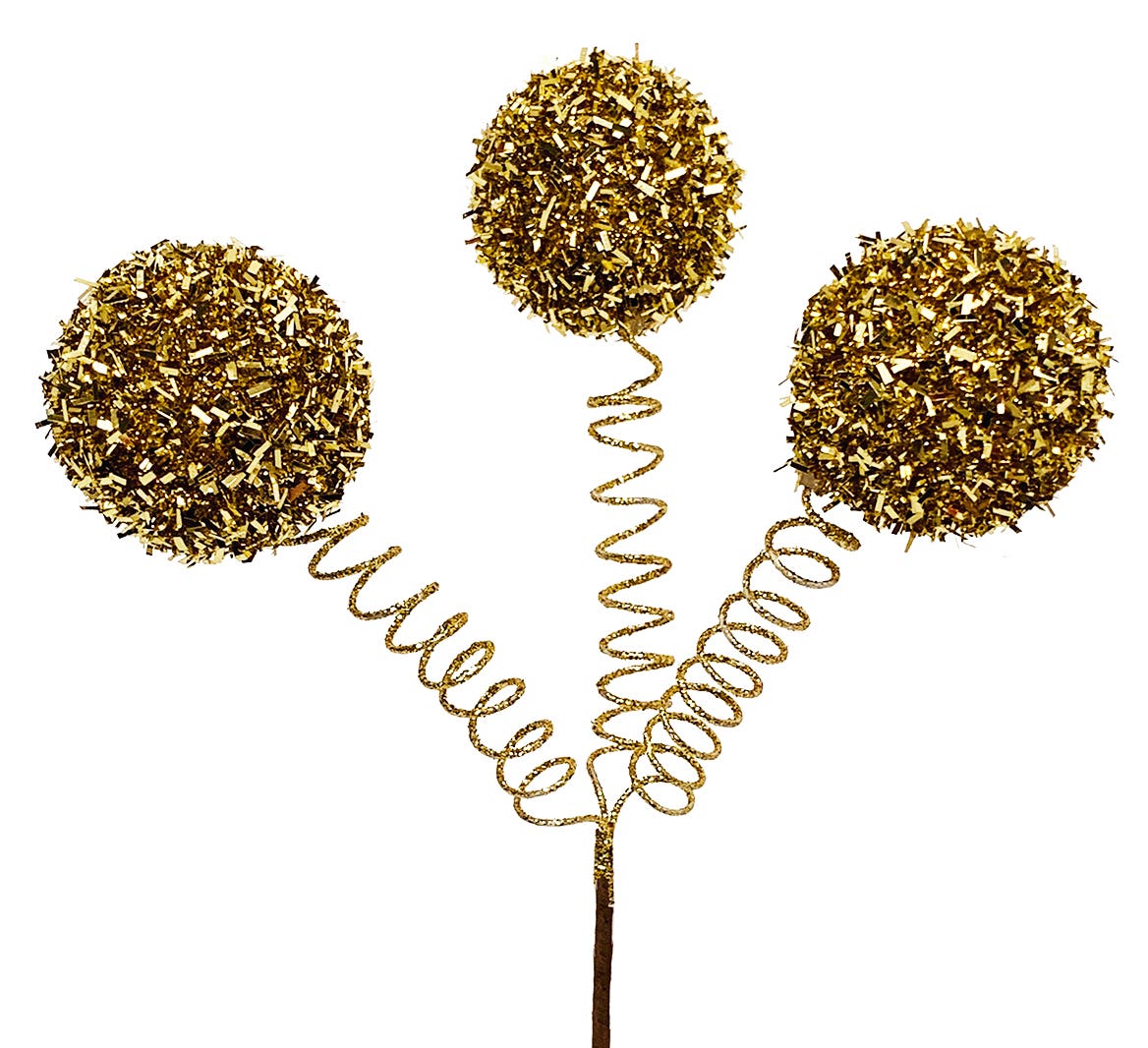 9 Gold Pom Pom Pick