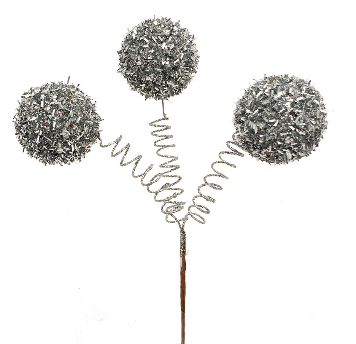 9 Silver Pom Pom Pick