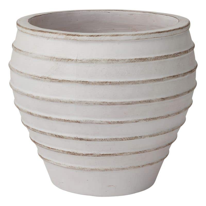21.5 x 19.5 White Porto Planter