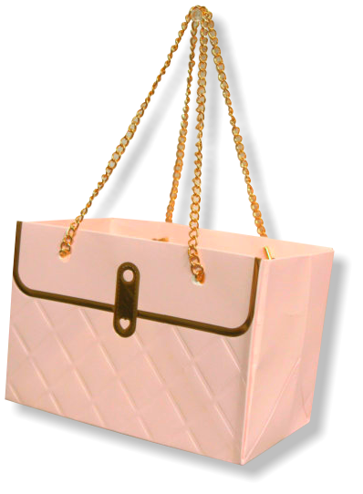 Pretty Little Purse Container Pink With Chain Handle, 12-Pack