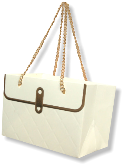 Pretty Little Purse Container White With Chain Handle, 12-Pack