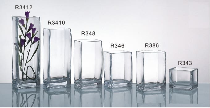 3 x 4 x 12 Clear Glass Vase