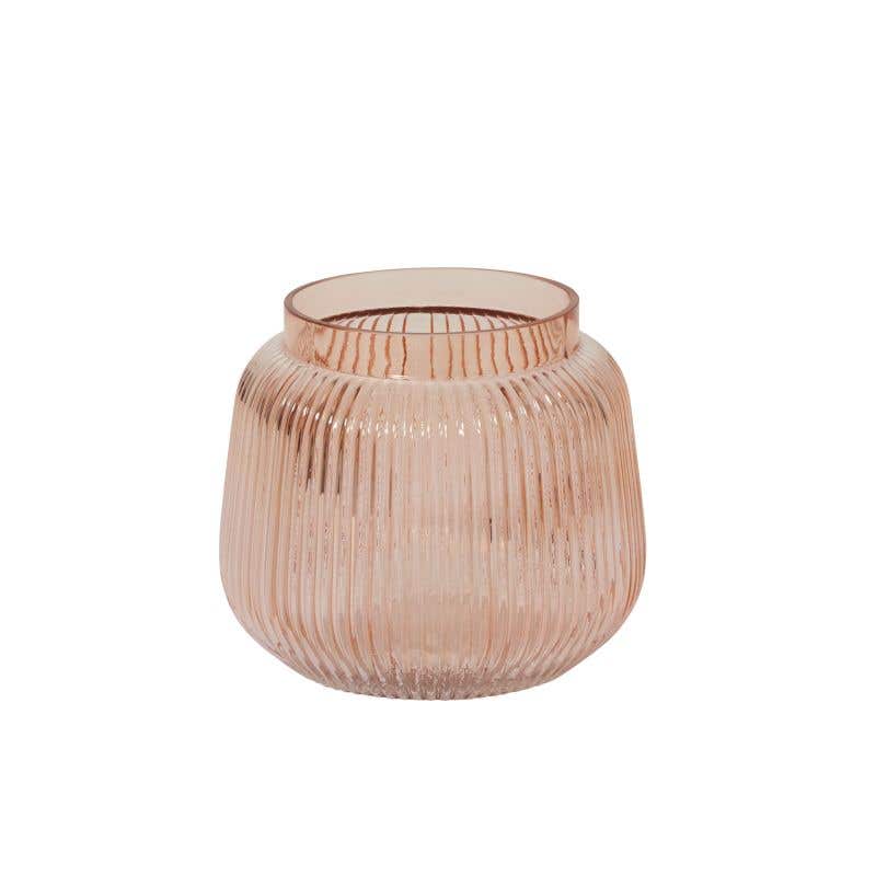 5x4.75 Pink Ravish Glass Vase, 18-Case